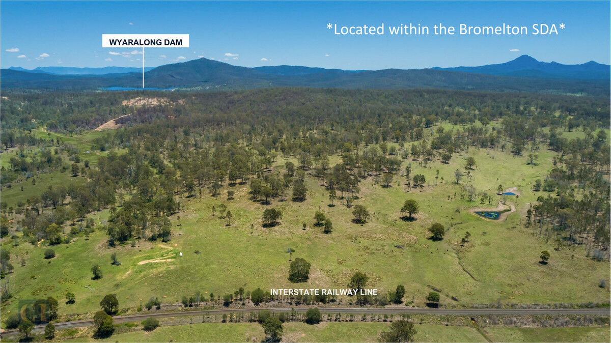 185.5ha (458.3 acres) in Bromelton SDA; approx. 800m interstate railway line frontage
