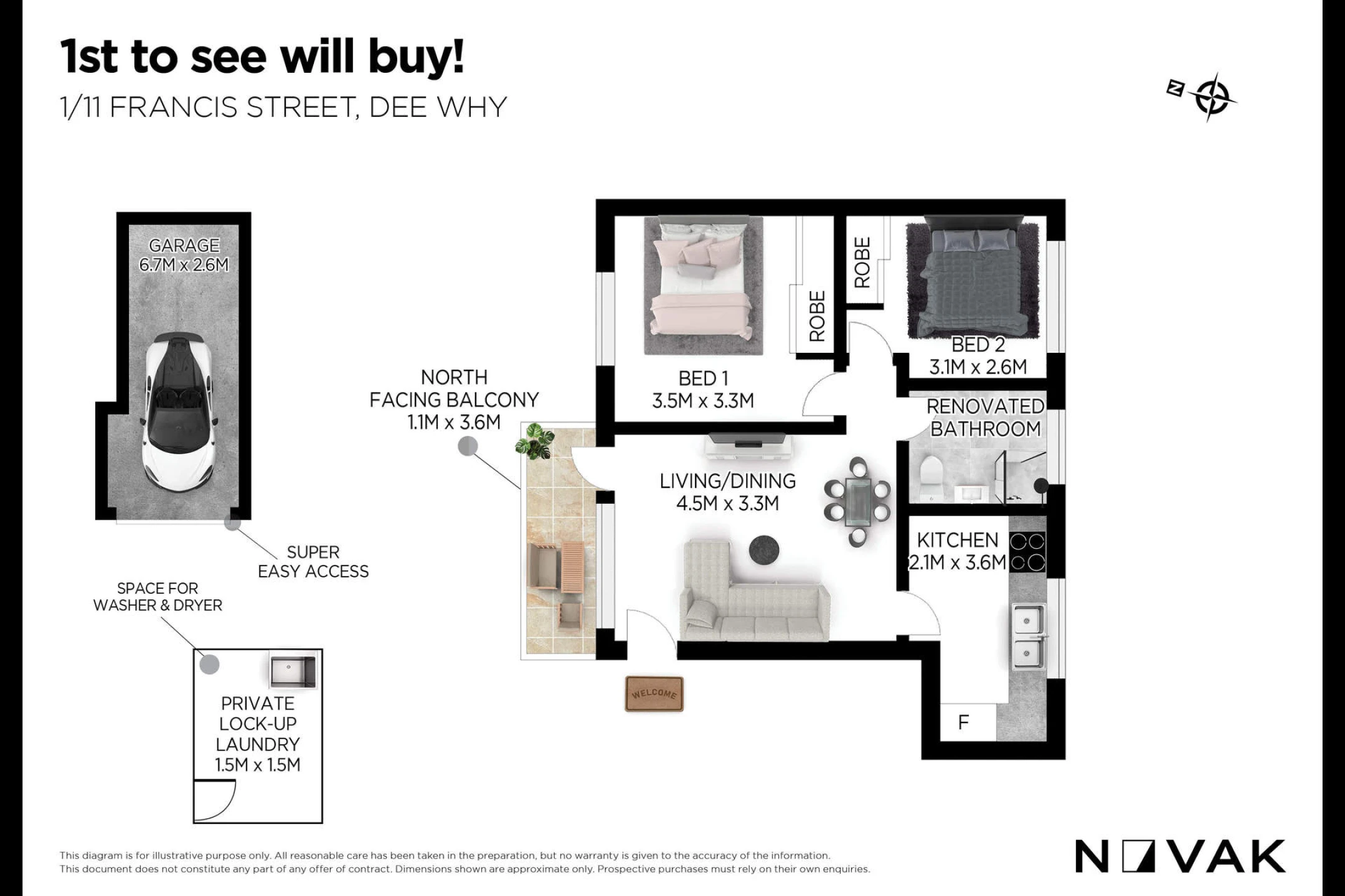 1 / 11 Francis Street, Dee Why NSW 2099, Dee Why - Thumbnail 3