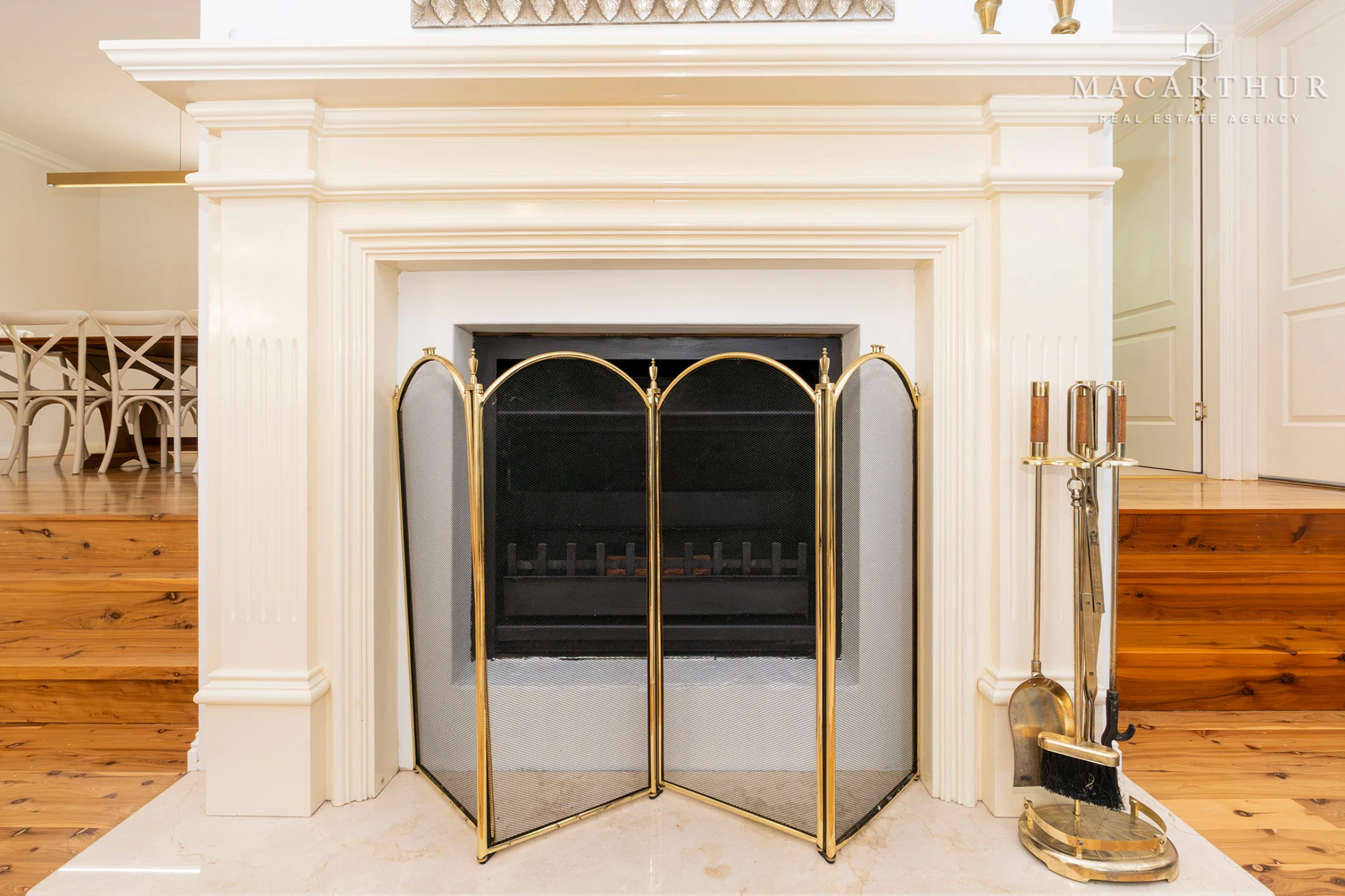Slow-combustion fireplace at 2 Casuarina Place
